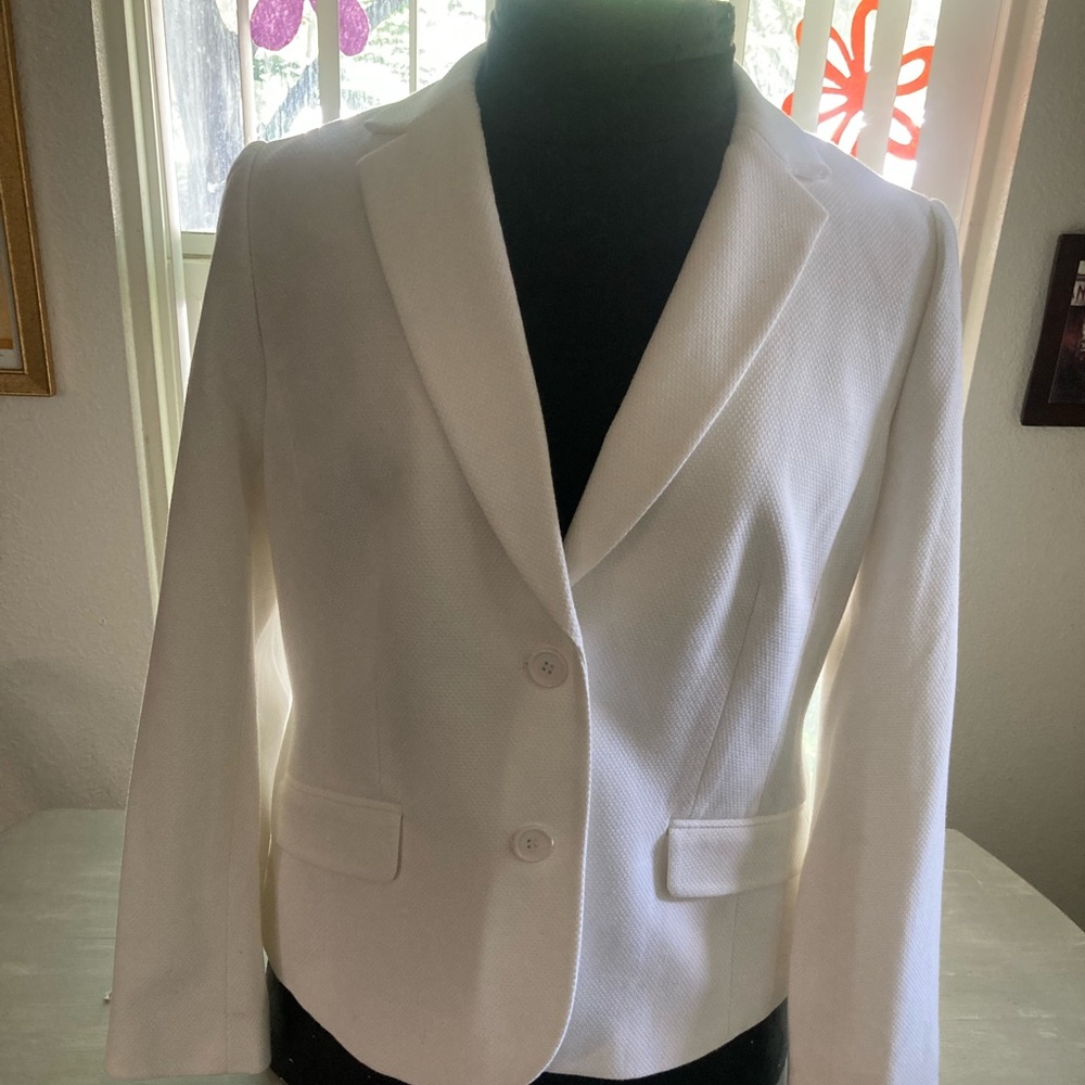NWT Talbots Cream Blazer Classic Notched Lapel - Picture 2 of 11